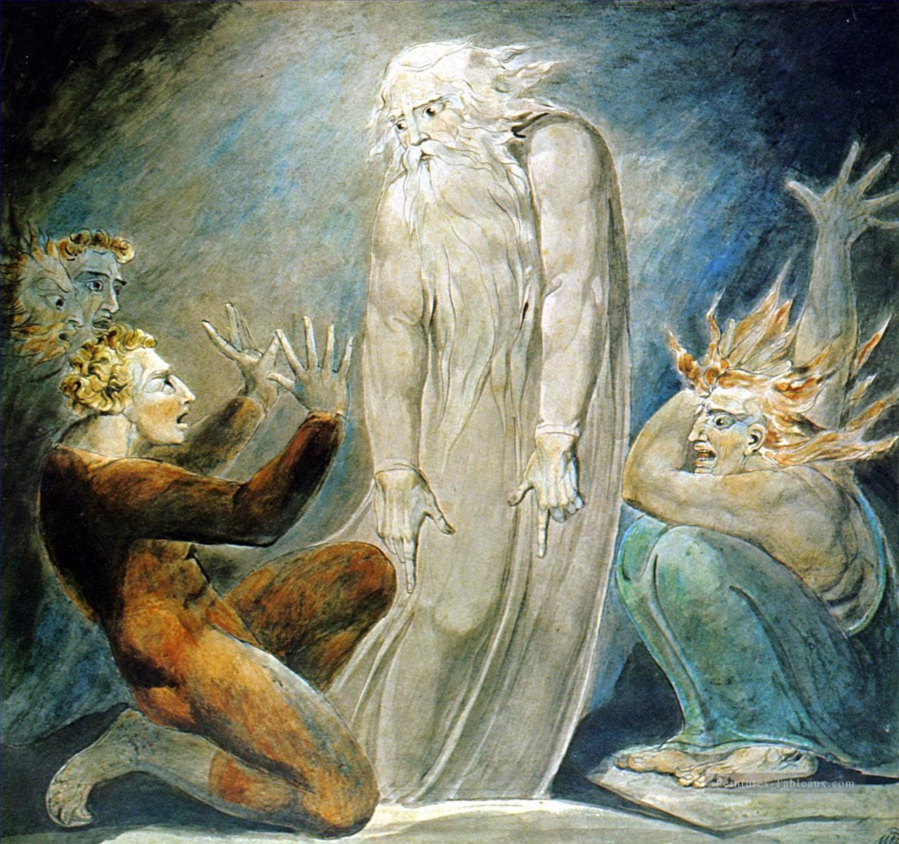 La sorcière d’Endor William Blake 2 Peintures à l'huile